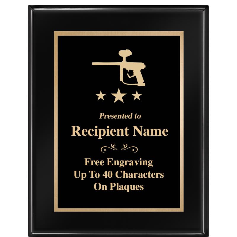 7 X 9 GLOSSED EBONY PLAQUE