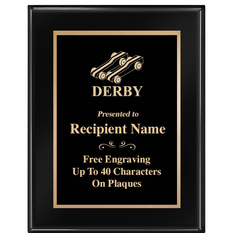 7 X 9 GLOSSED EBONY PLAQUE