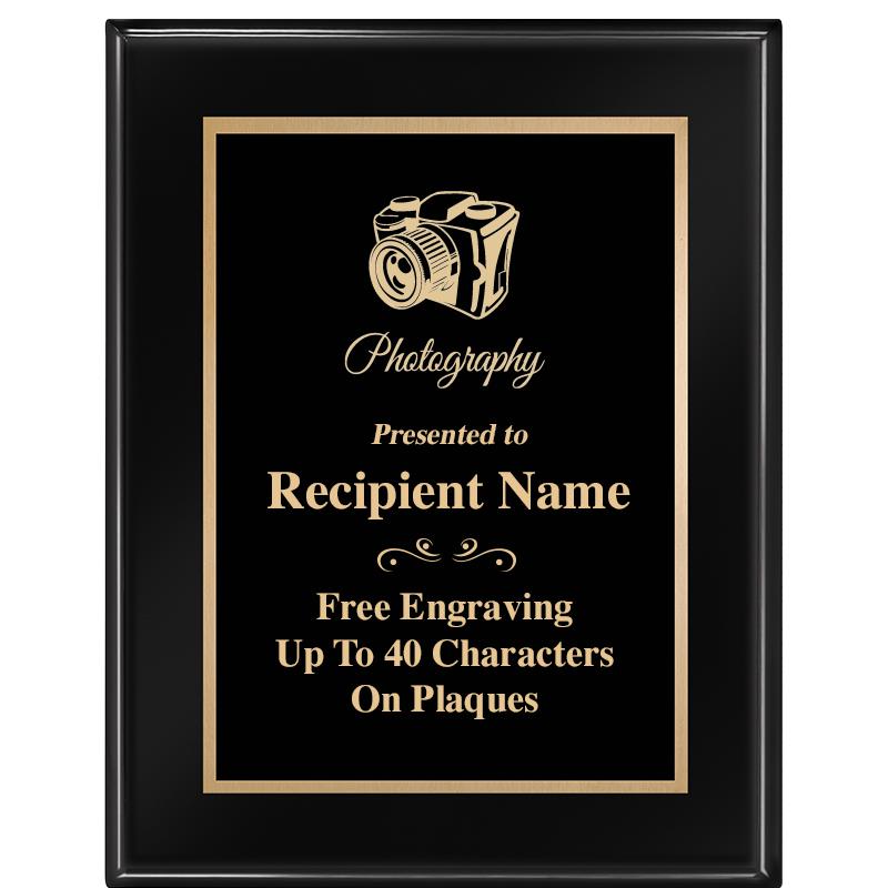 7 X 9 GLOSSED EBONY PLAQUE