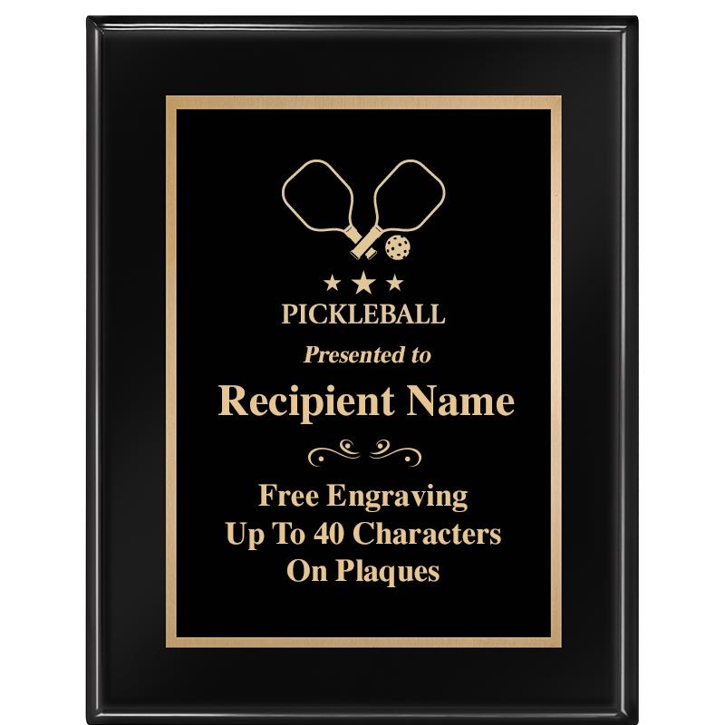 7 X 9 GLOSSED EBONY PLAQUE