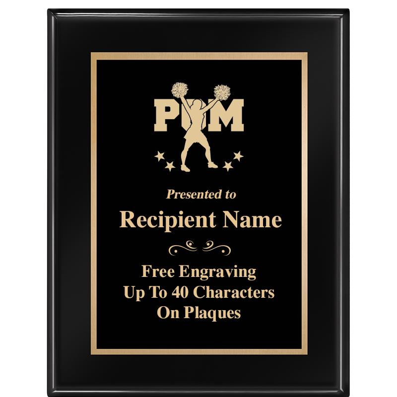 7 X 9 GLOSSED EBONY PLAQUE