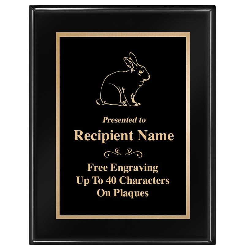 7 X 9 GLOSSED EBONY PLAQUE