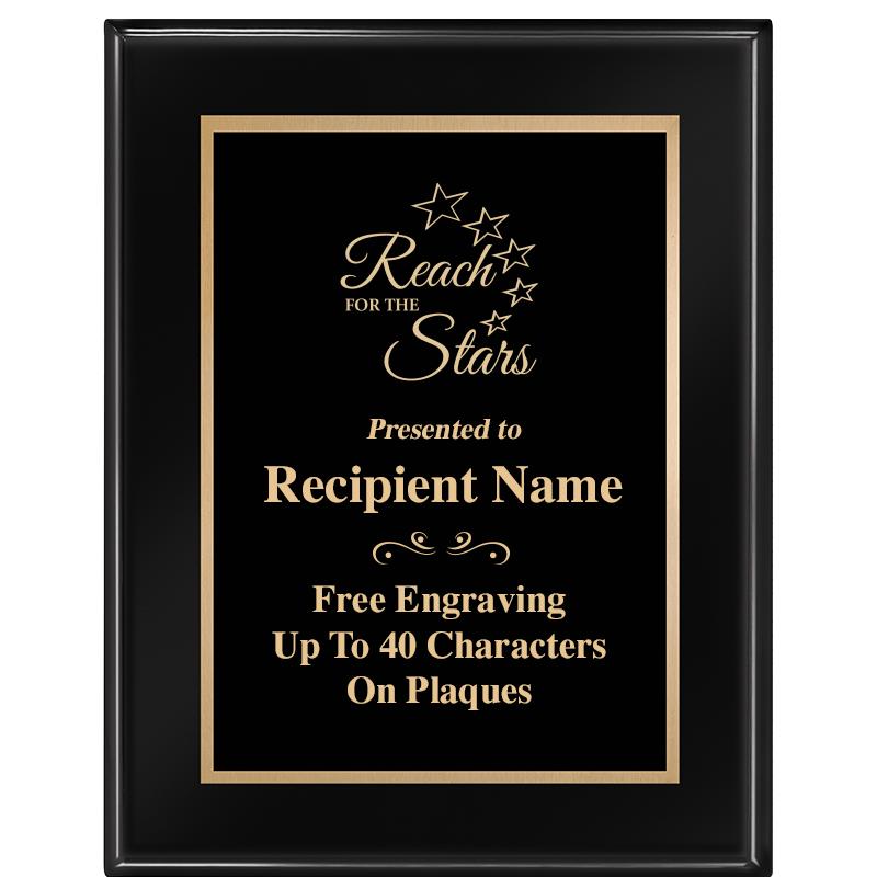7 X 9 GLOSSED EBONY PLAQUE
