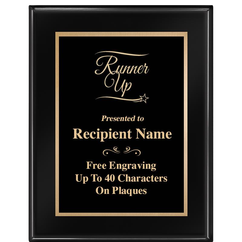 7 X 9 GLOSSED EBONY PLAQUE