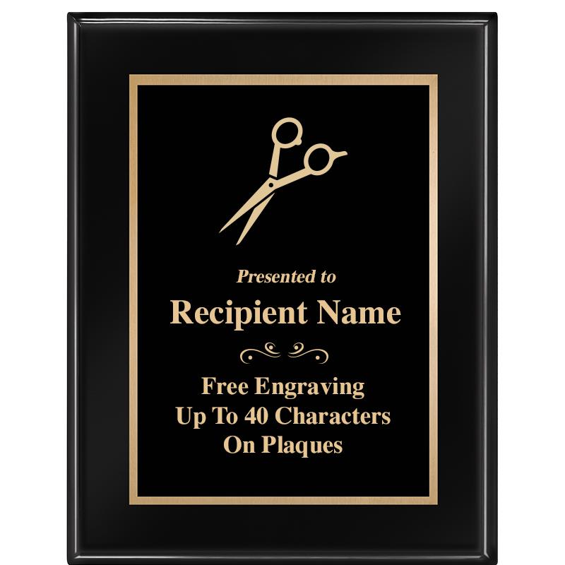 7 X 9 GLOSSED EBONY PLAQUE