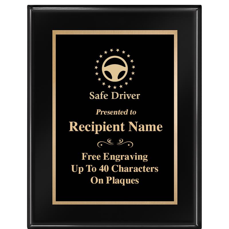 7 X 9 GLOSSED EBONY PLAQUE