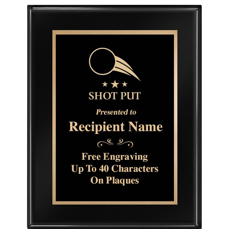 7 X 9 GLOSSED EBONY PLAQUE