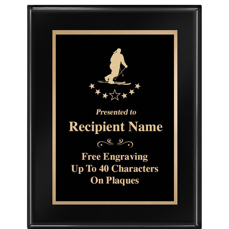7 X 9 GLOSSED EBONY PLAQUE