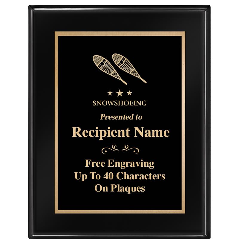 7 X 9 GLOSSED EBONY PLAQUE