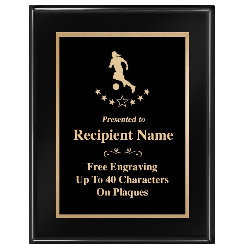 7 X 9 GLOSSED EBONY PLAQUE