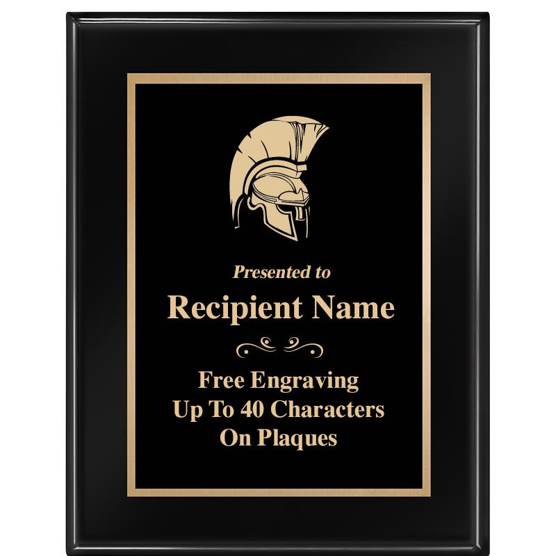 7 X 9 GLOSSED EBONY PLAQUE