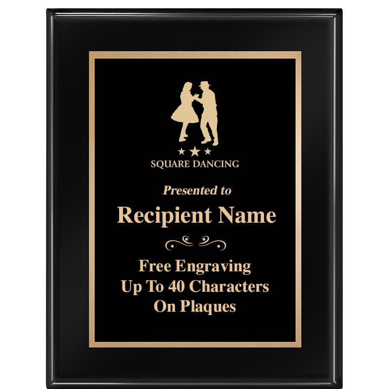 7 X 9 GLOSSED EBONY PLAQUE