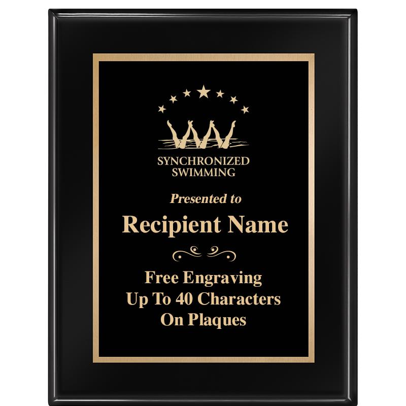 7 X 9 GLOSSED EBONY PLAQUE