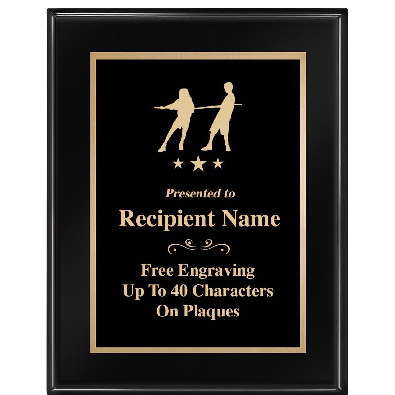 7 X 9 GLOSSED EBONY PLAQUE