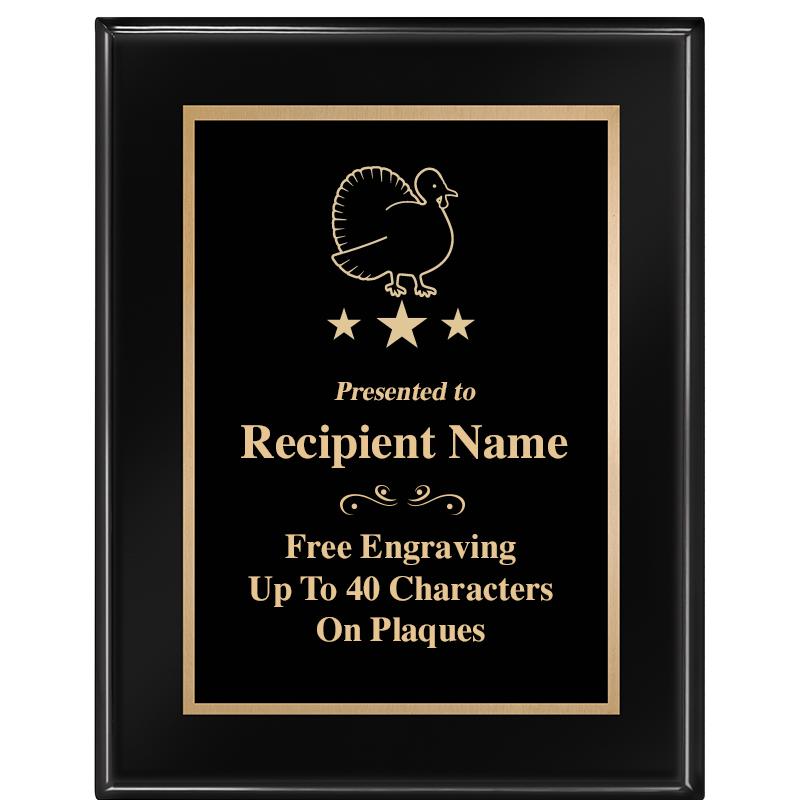7 X 9 GLOSSED EBONY PLAQUE
