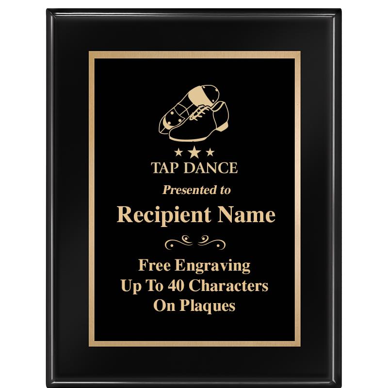 7 X 9 GLOSSED EBONY PLAQUE
