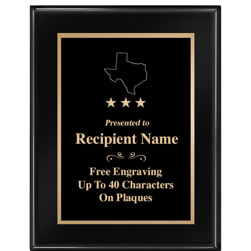 7 X 9 GLOSSED EBONY PLAQUE