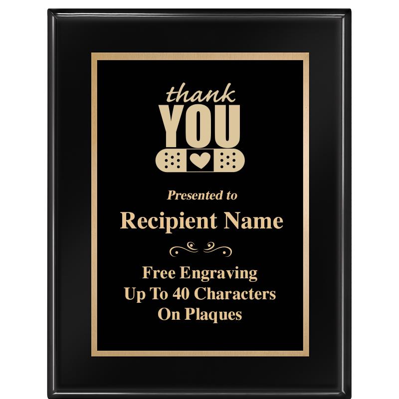 7 X 9 GLOSSED EBONY PLAQUE