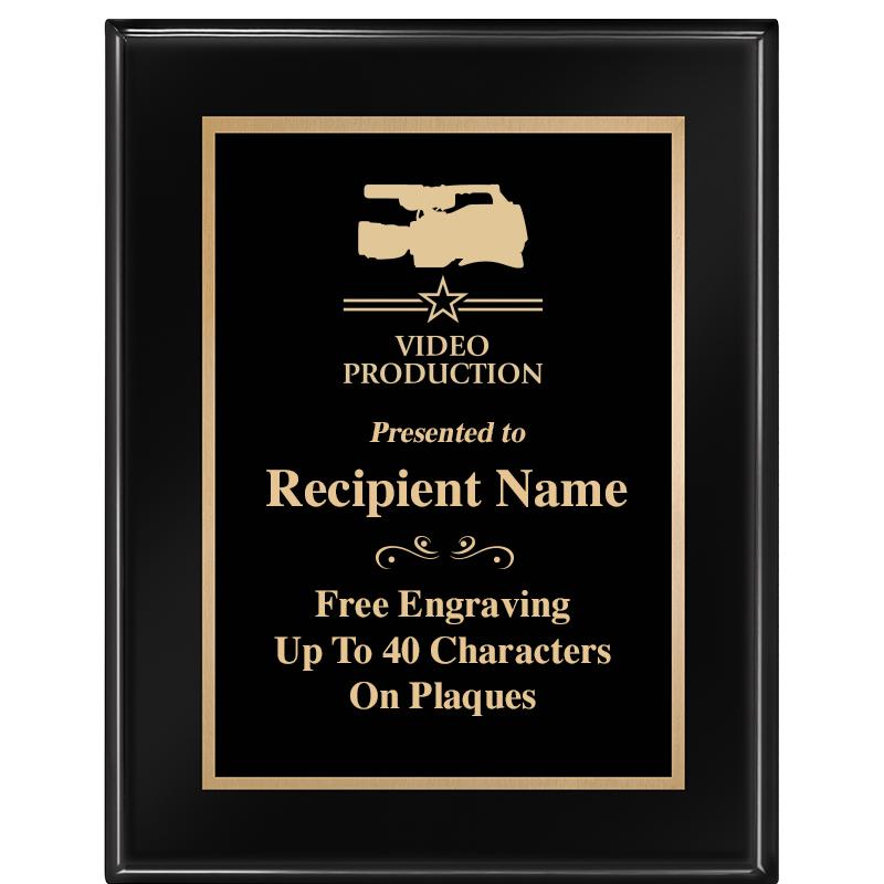 7 X 9 GLOSSED EBONY PLAQUE