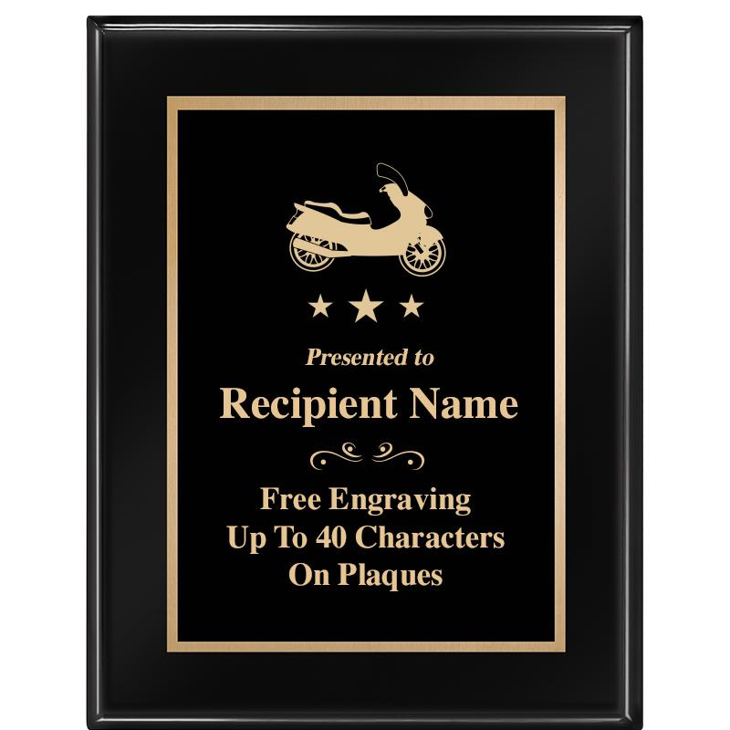 7 X 9 GLOSSED EBONY PLAQUE