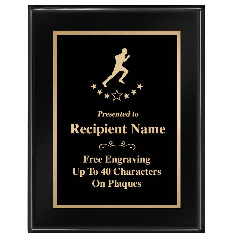 7 X 9 GLOSSED EBONY PLAQUE