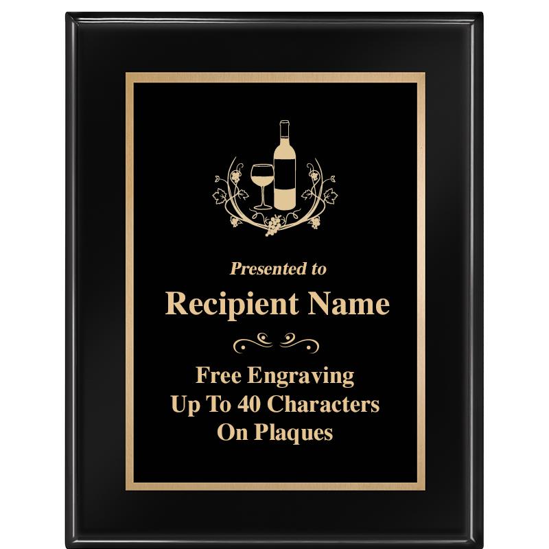 7 X 9 GLOSSED EBONY PLAQUE
