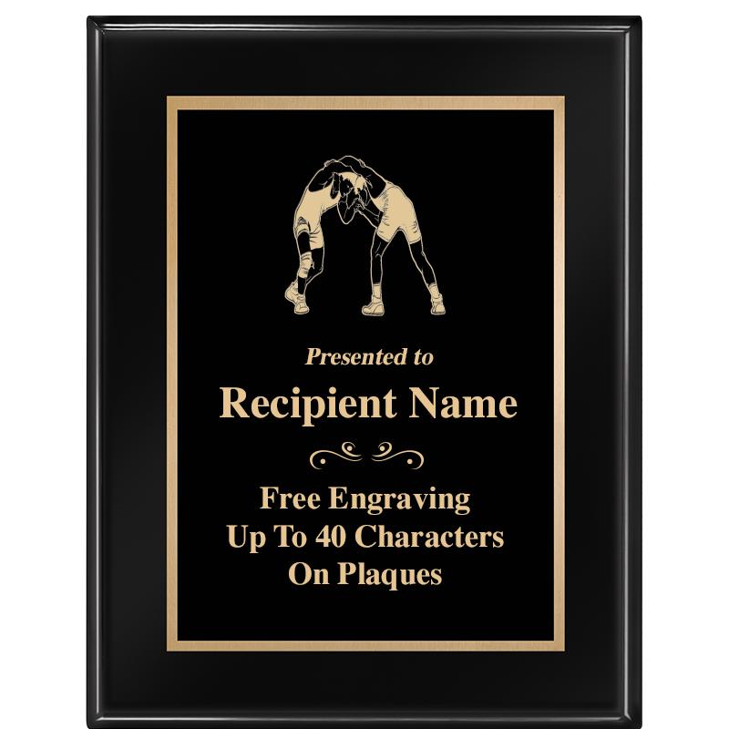 7 X 9 GLOSSED EBONY PLAQUE