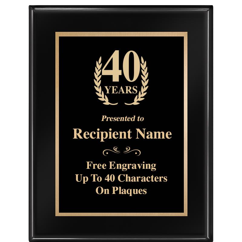 7 X 9 GLOSSED EBONY PLAQUE