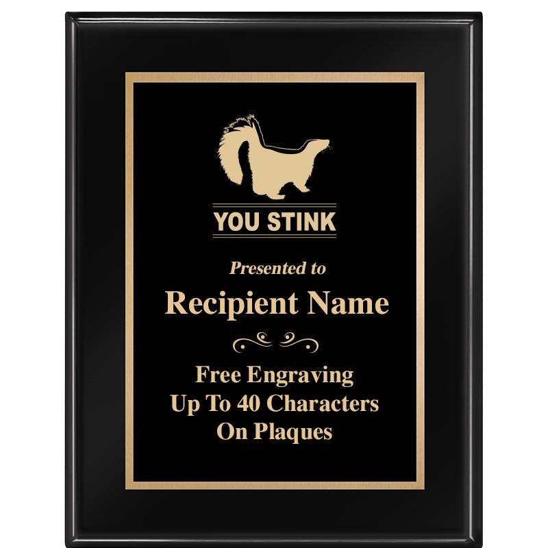 7 X 9 GLOSSED EBONY PLAQUE