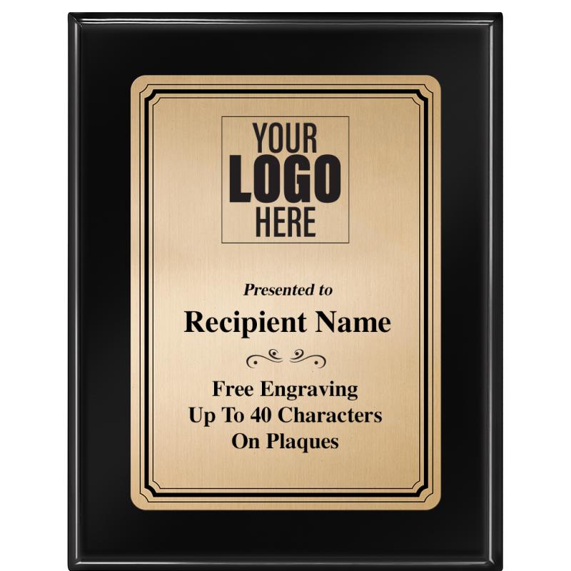7X9 METAL PLATE EBONY PLAQUE