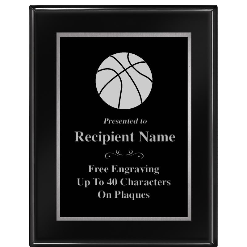 7"X9" GLOSSED EBONY PLAQUE SV