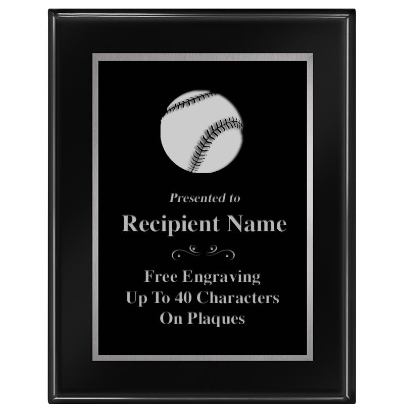 7"X9" GLOSSED EBONY PLAQUE SV