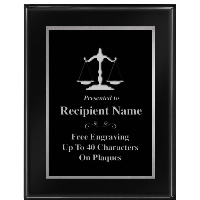 7"X9" GLOSSED EBONY PLAQUE SV