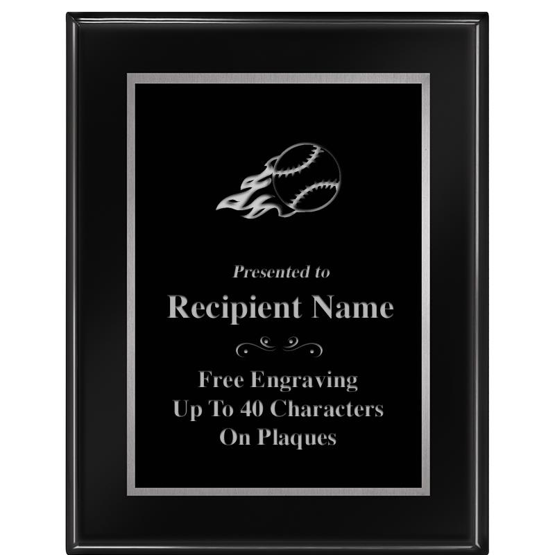 7"X9" GLOSSED EBONY PLAQUE SV