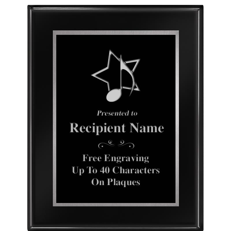 7"X9" GLOSSED EBONY PLAQUE SV