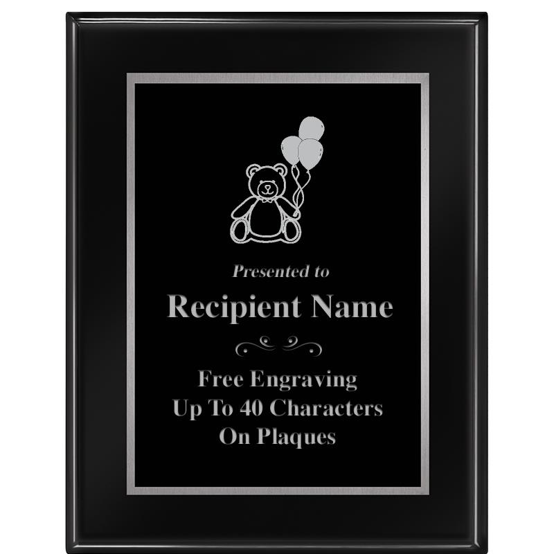 7"X9" GLOSSED EBONY PLAQUE SV