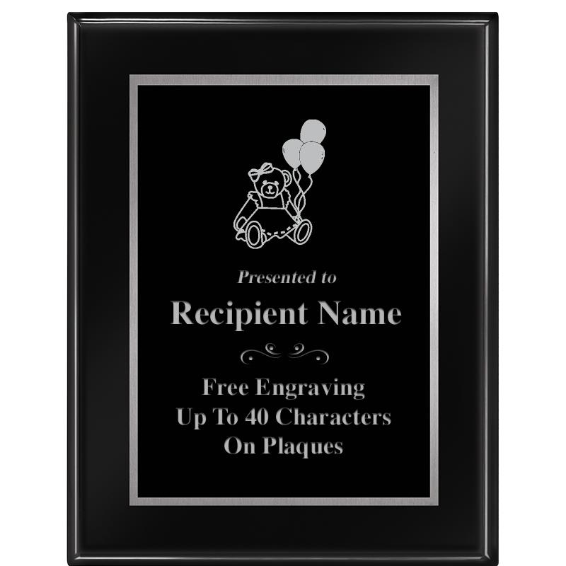 7"X9" GLOSSED EBONY PLAQUE SV