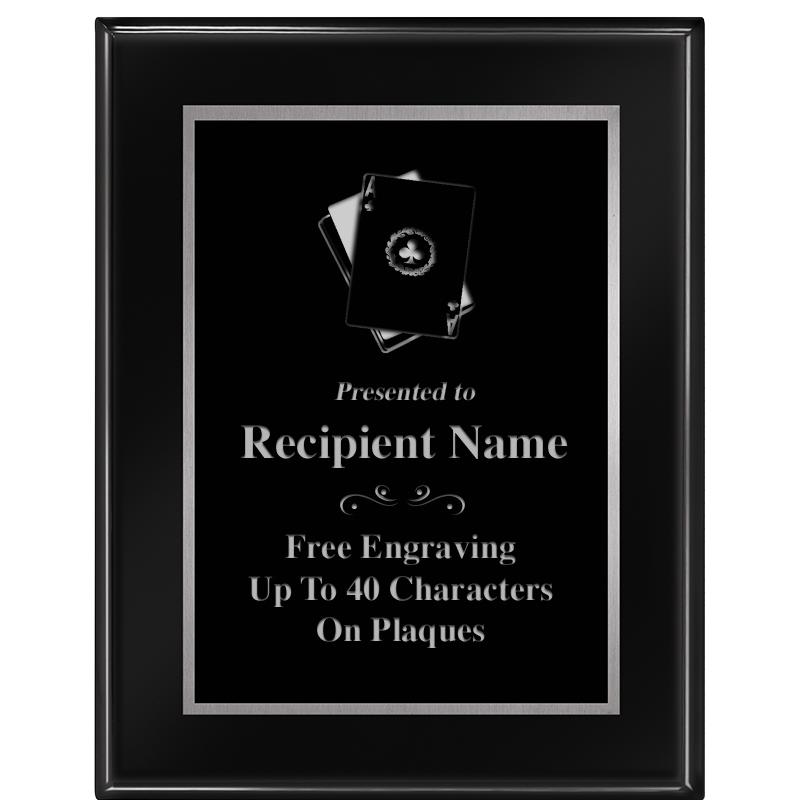 7"X9" GLOSSED EBONY PLAQUE SV