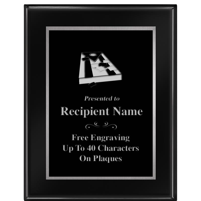 7"X9" GLOSSED EBONY PLAQUE SV
