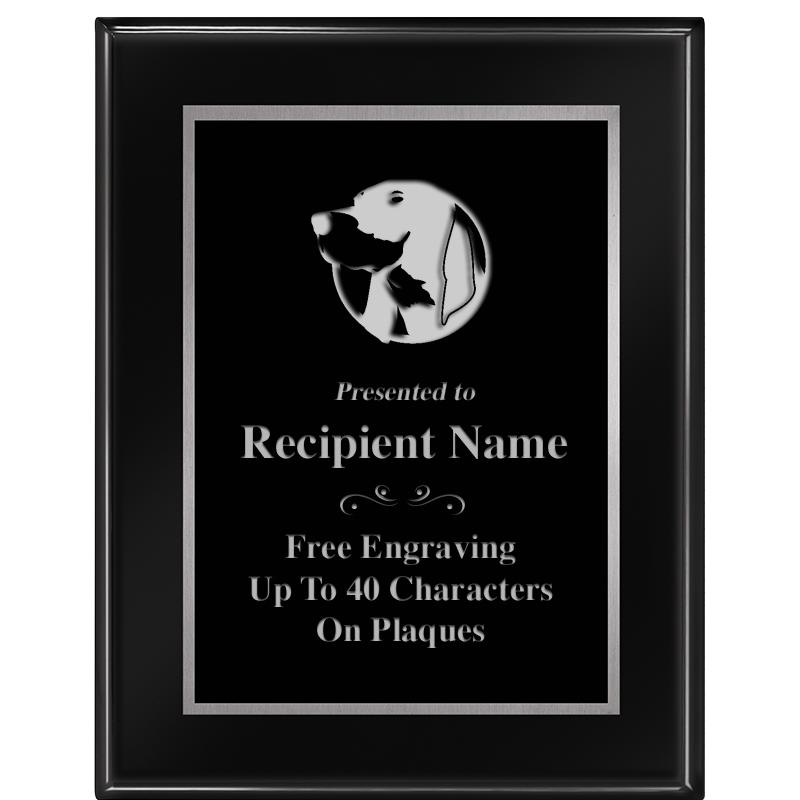 7"X9" GLOSSED EBONY PLAQUE SV