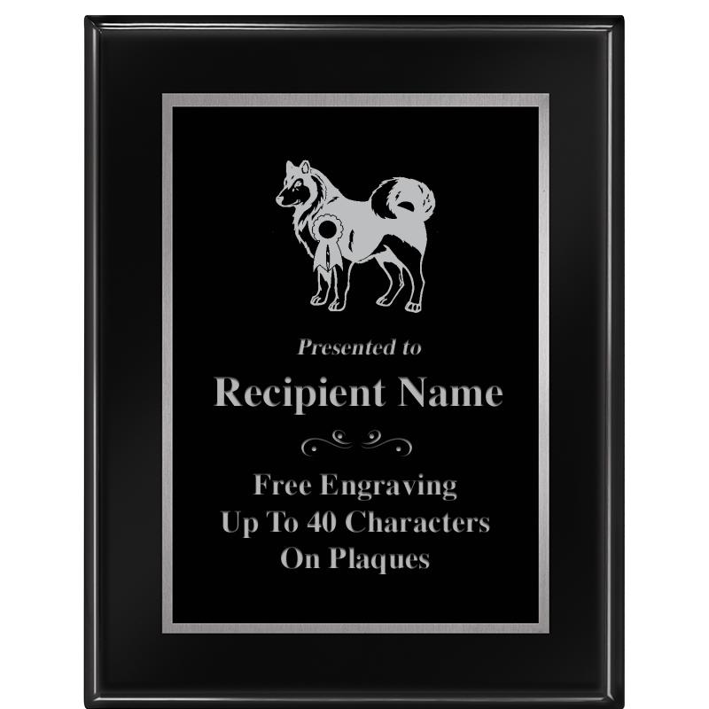 7"X9" GLOSSED EBONY PLAQUE SV