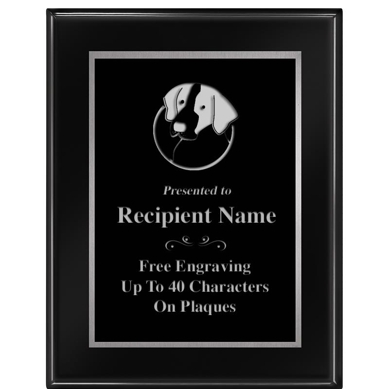 7"X9" GLOSSED EBONY PLAQUE SV