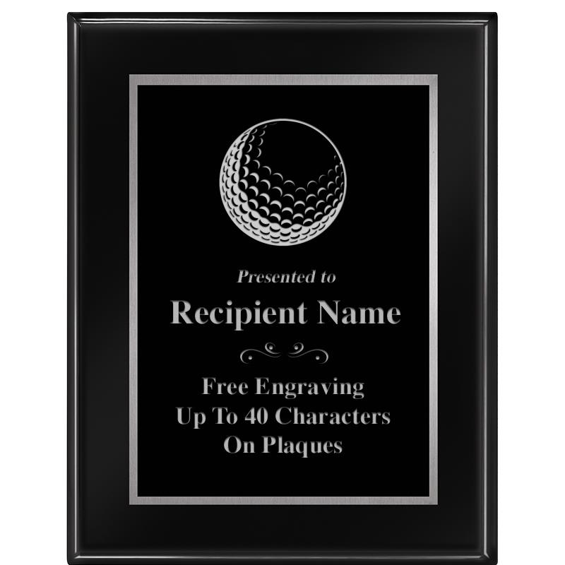 7"X9" GLOSSED EBONY PLAQUE SV