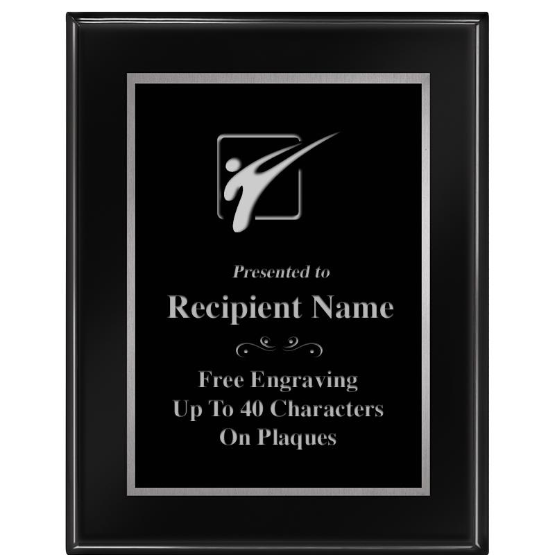 7"X9" GLOSSED EBONY PLAQUE SV