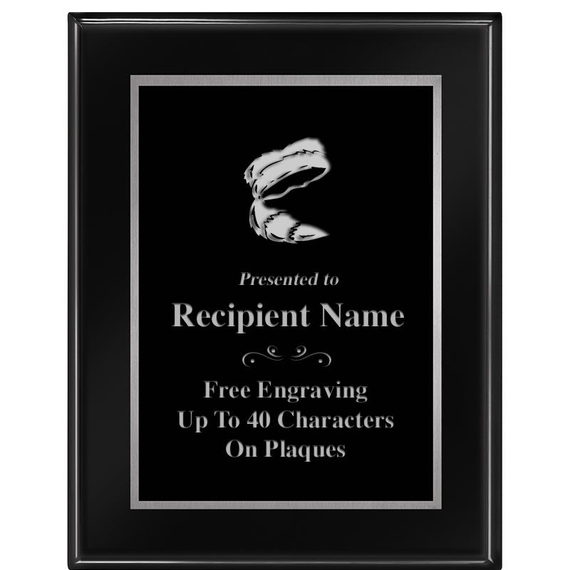 7"X9" GLOSSED EBONY PLAQUE SV