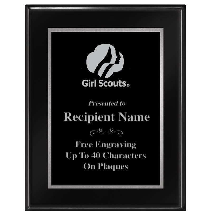 7"X9" GLOSSED EBONY PLAQUE SV
