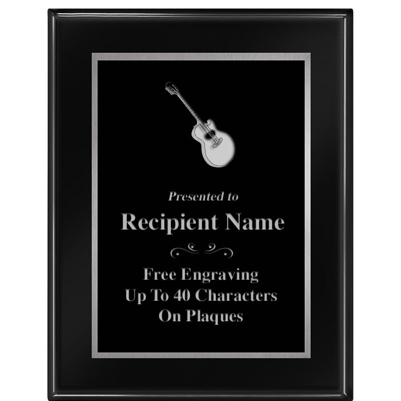 7"X9" GLOSSED EBONY PLAQUE SV
