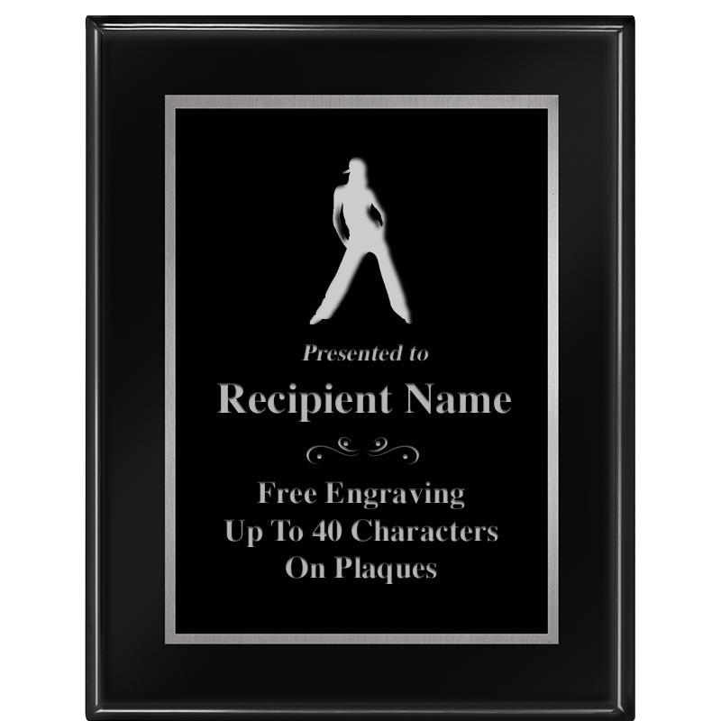 7"X9" GLOSSED EBONY PLAQUE SV