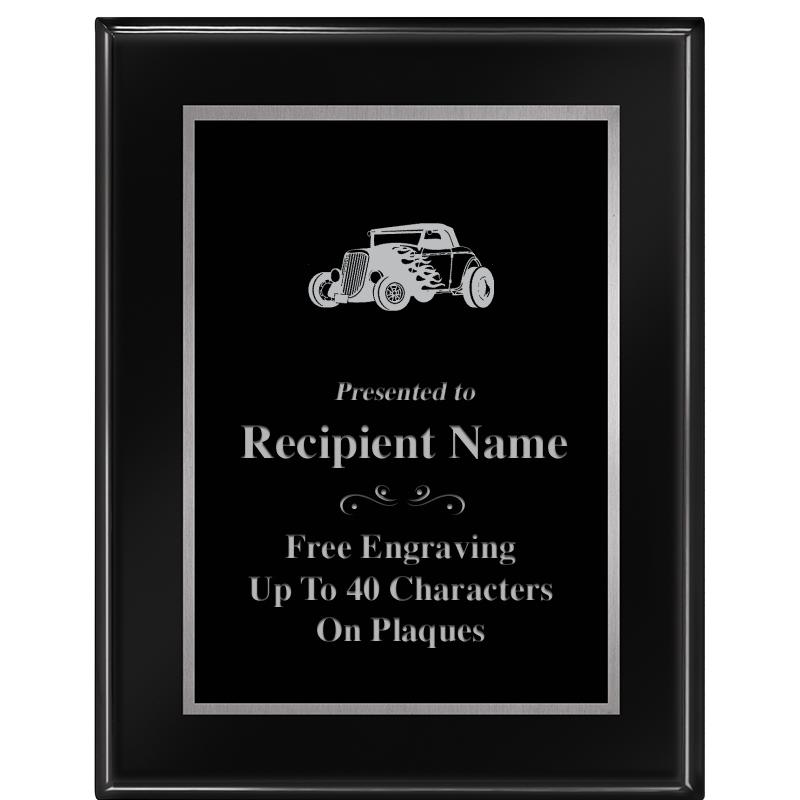 7"X9" GLOSSED EBONY PLAQUE SV