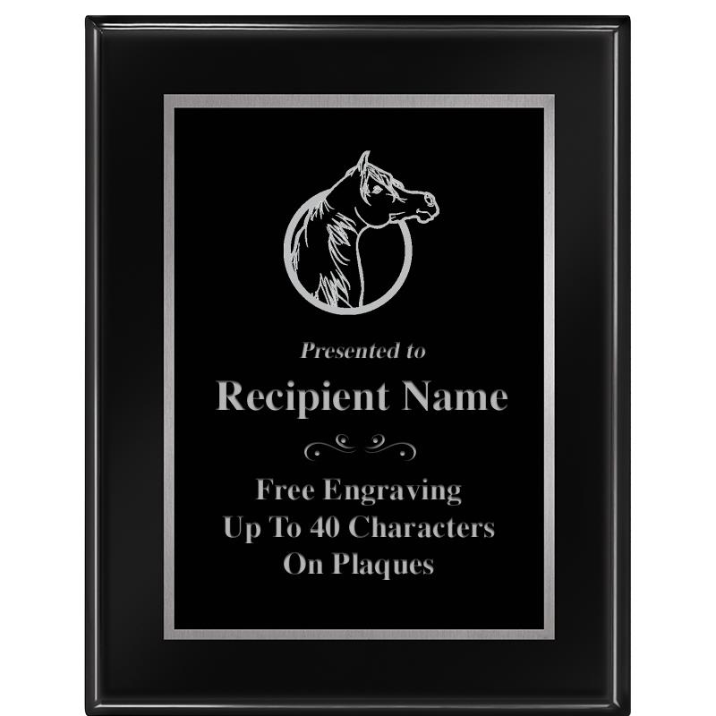 7"X9" GLOSSED EBONY PLAQUE SV
